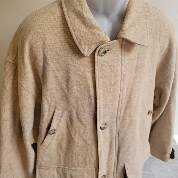 GECCU Austrailia Tan Wool Coat Jacket Size XXL(46) Women Cashmere Wool Pockets - Picture 15 of 15